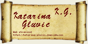 Katarina Gluvić vizit kartica